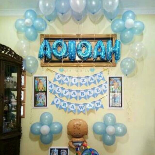 Detail Dekorasi Aqiqah Sederhana Dengan Balon Nomer 7