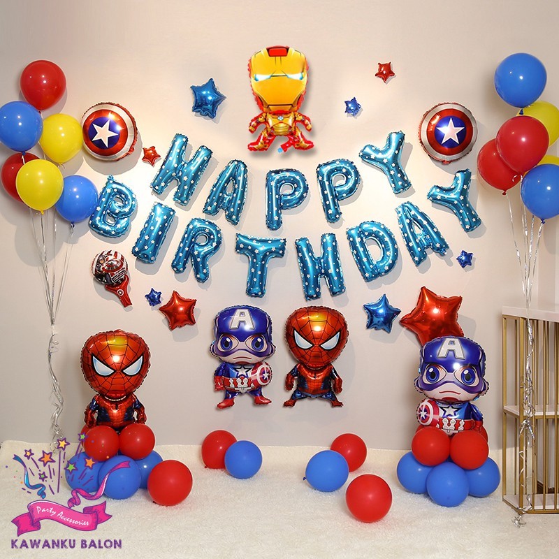 Detail Dekorasi Balon Tema Spiderman Nomer 36