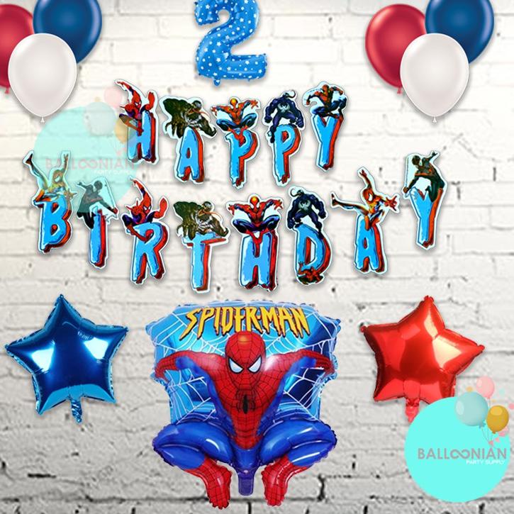 Detail Dekorasi Balon Tema Spiderman Nomer 38