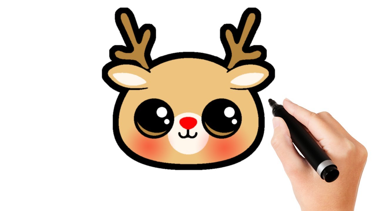Detail Draw Rudolph Face Nomer 11