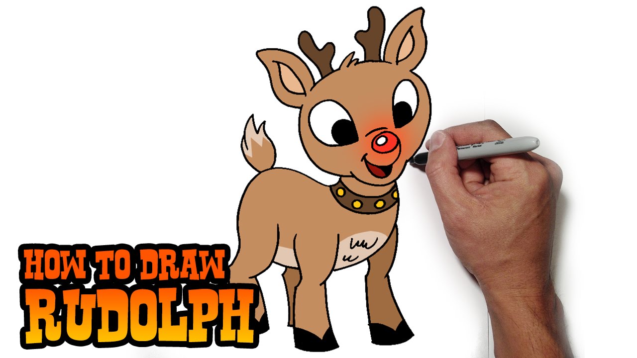 Detail Draw Rudolph Face Nomer 2