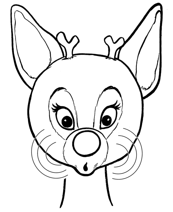 Detail Draw Rudolph Face Nomer 17