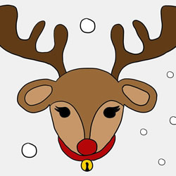 Detail Draw Rudolph Face Nomer 7