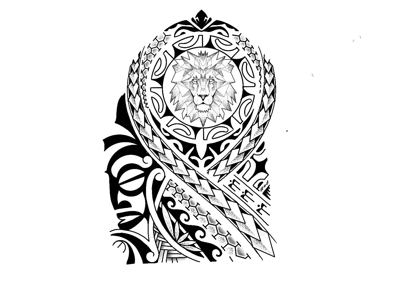 Detail Maori Lion Tattoo Nomer 9