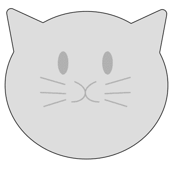 Stencil Cat Face - KibrisPDR