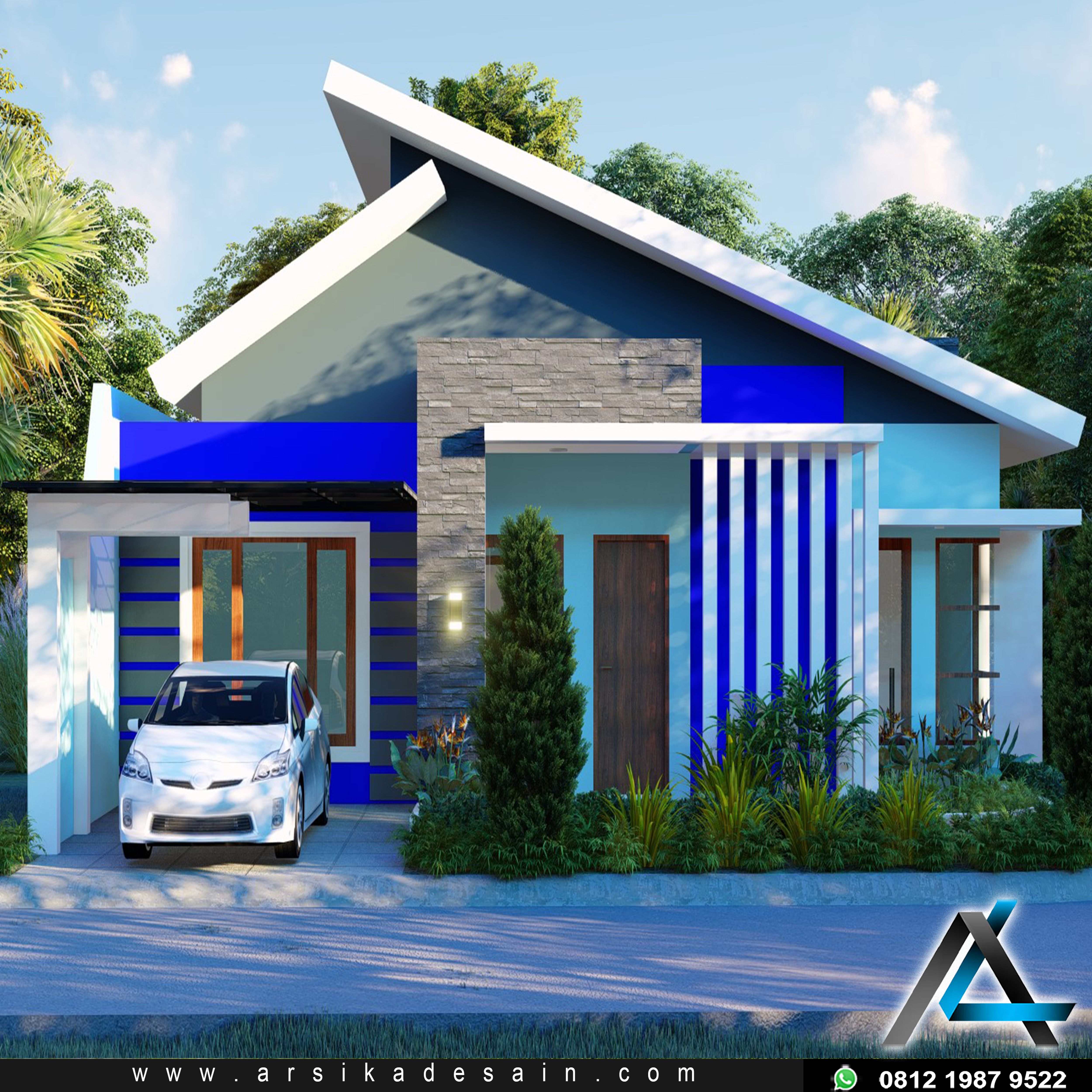 Detail Gambar Rumah Minimalis Atap Miring Nomer 16