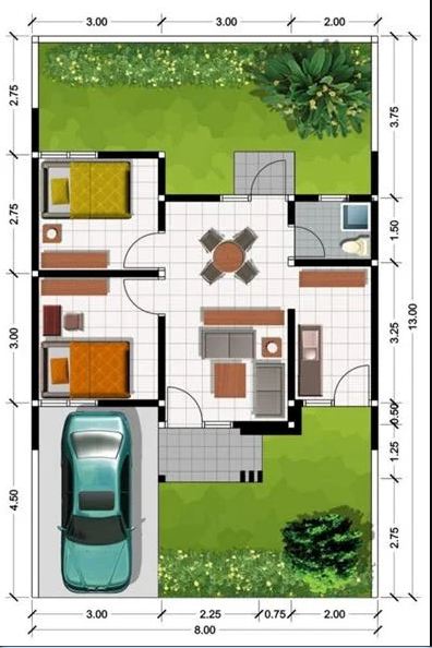 Detail Gambar Rumah Minimalis Tipe 45 Nomer 4