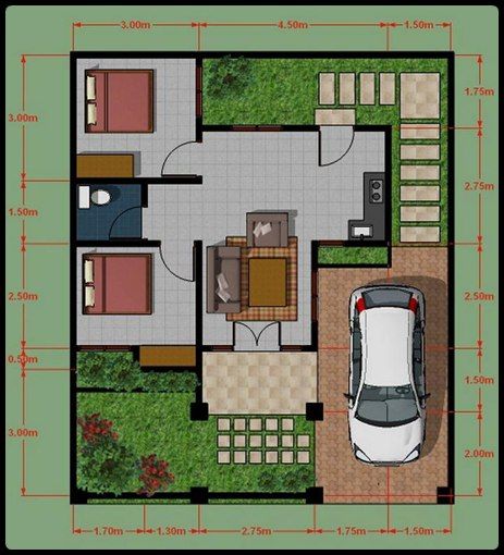 Detail Gambar Rumah Minimalis Tipe 45 Nomer 31