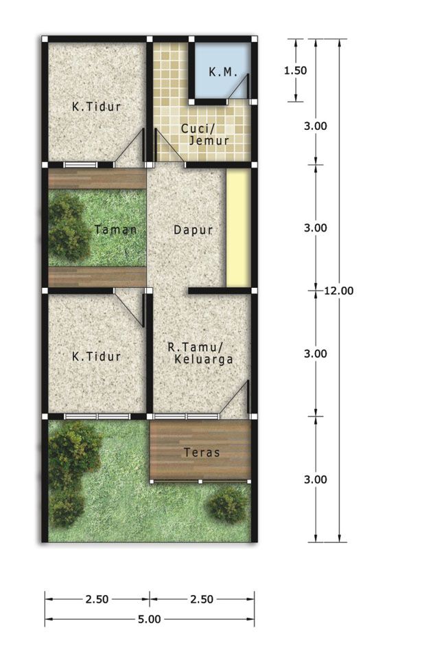 Detail Gambar Rumah Minimalis Type 21 Nomer 25