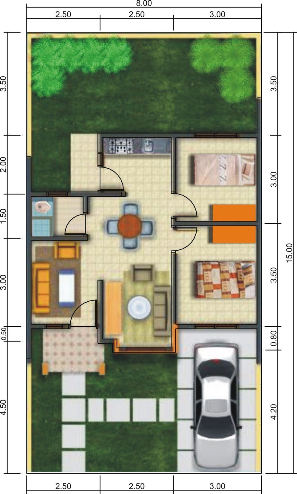 Detail Gambar Rumah Minimalis Type 50 Nomer 7