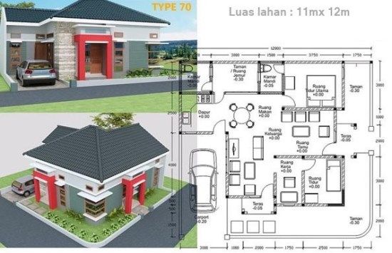 Detail Gambar Rumah Minimalis Type 70 Nomer 30