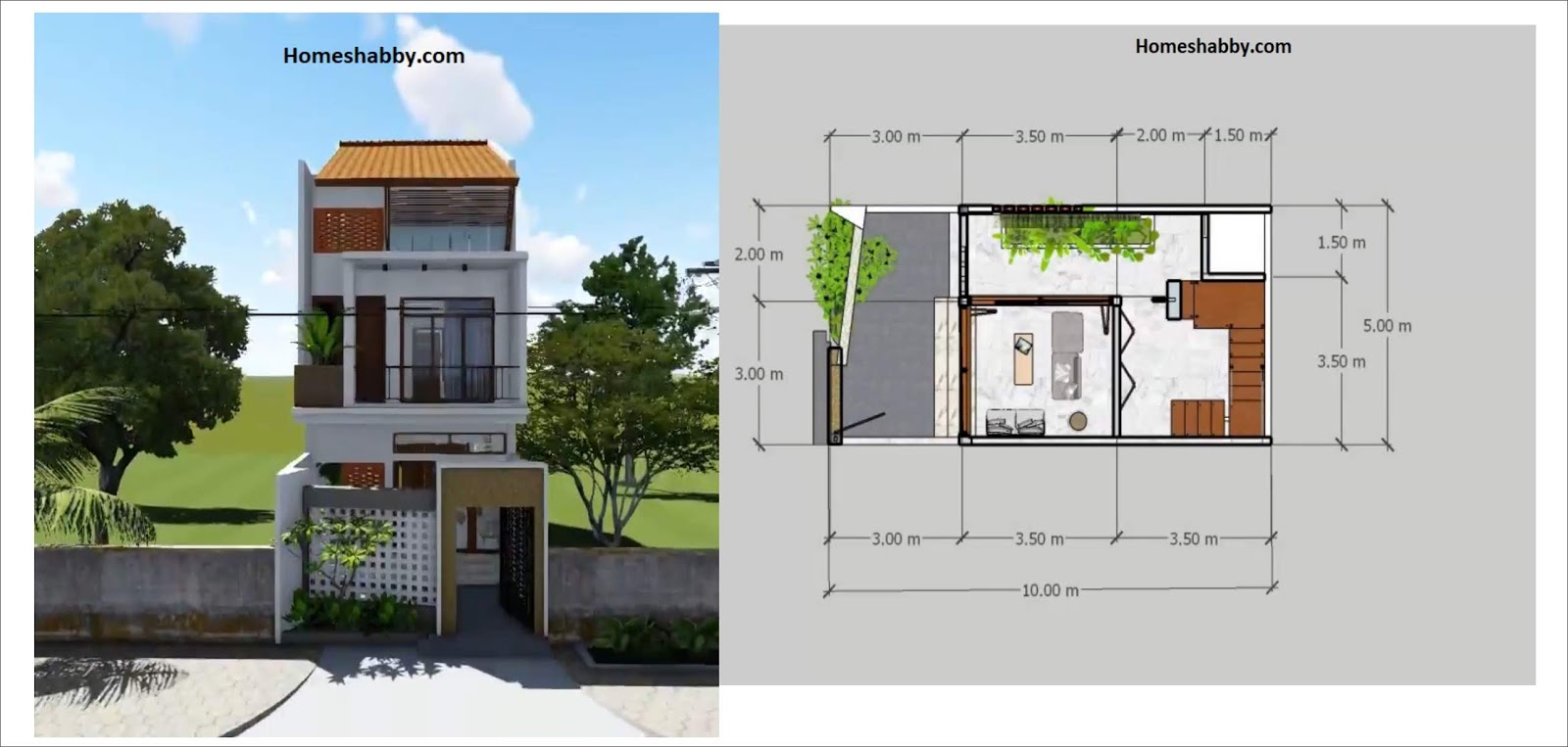 Detail Gambar Rumah Minimalis Ukuran 5x10 Meter Nomer 36