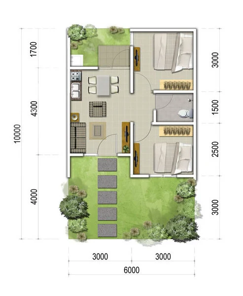 Detail Gambar Rumah Minimalis Ukuran 6x10 Nomer 39