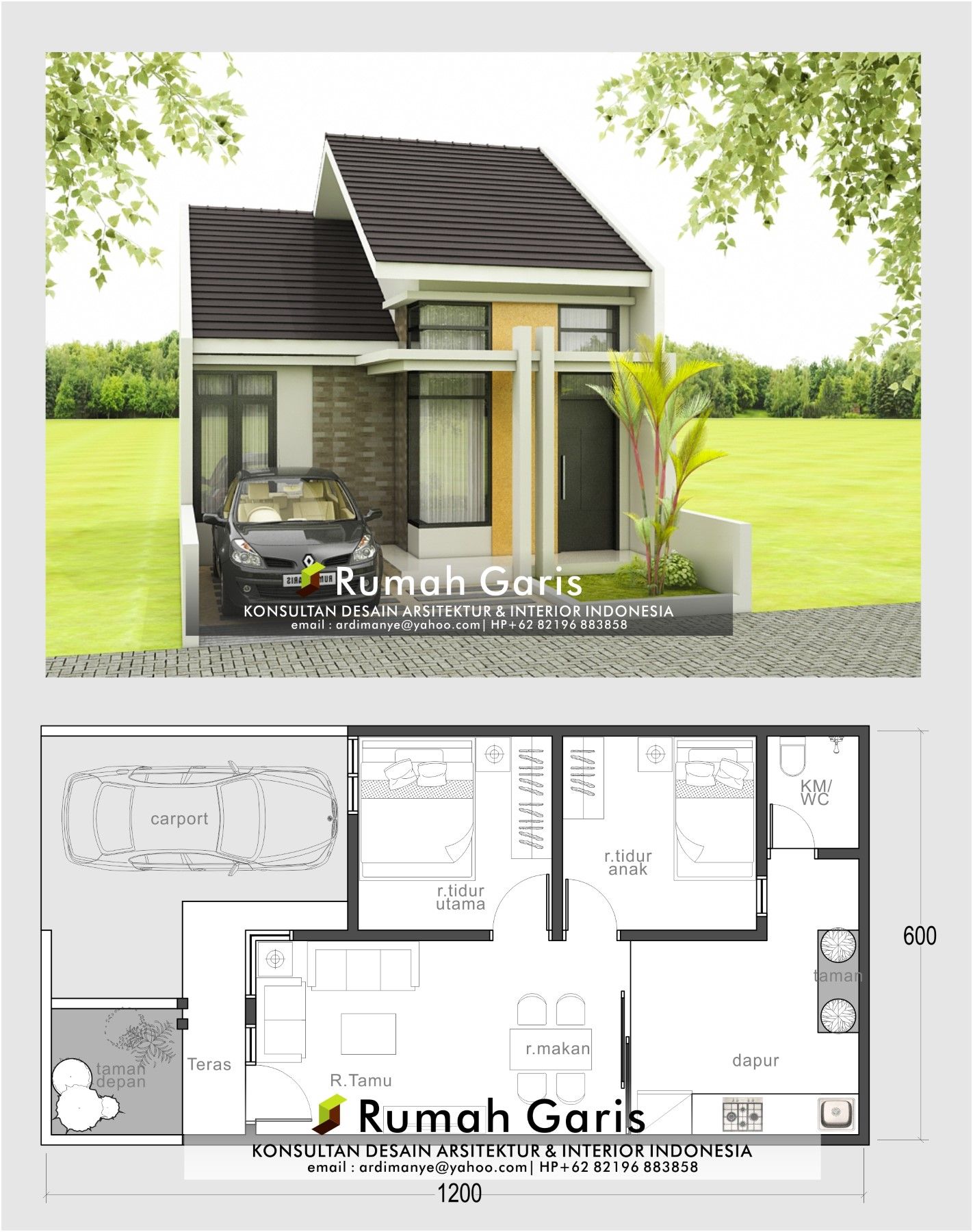 Detail Gambar Rumah Minimalis Ukuran 6x12 Nomer 26