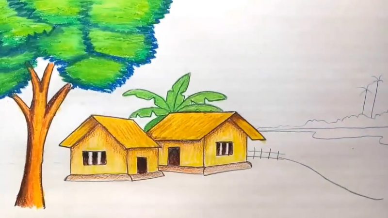 Detail Gambar Rumah Pakai Pensil Nomer 16