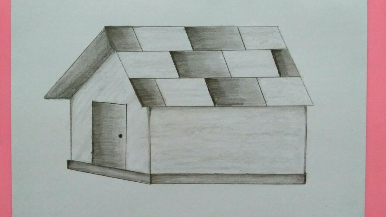 Detail Gambar Rumah Pakai Pensil Nomer 4