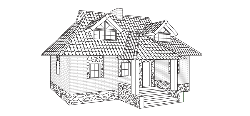 Detail Gambar Rumah Pakai Pensil Nomer 7