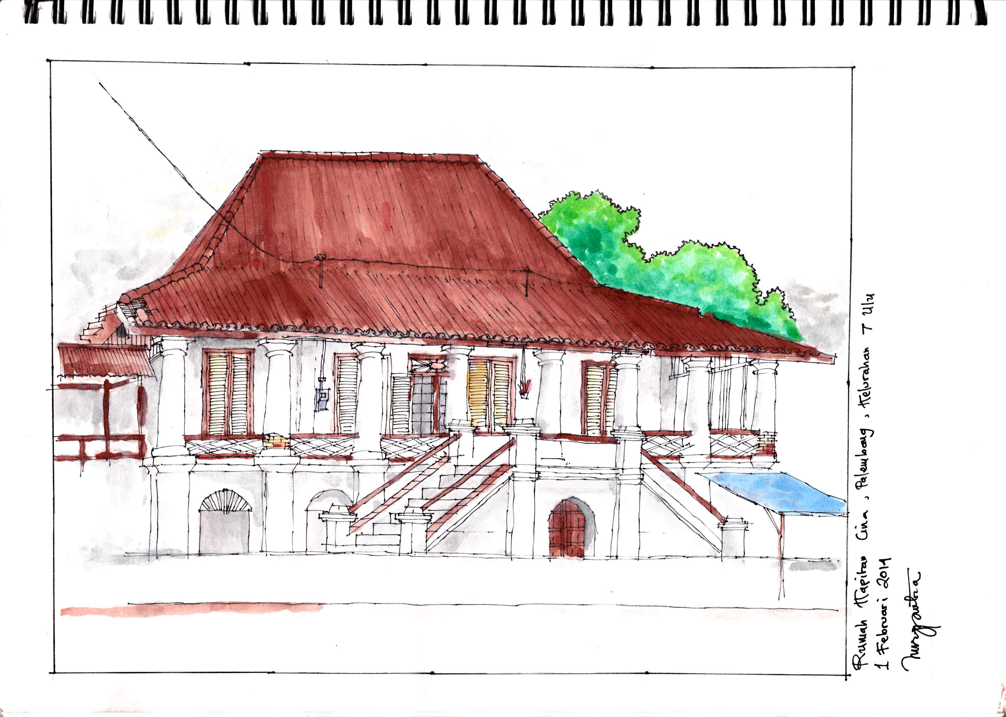 Gambar Rumah Pake Pensil 57+ Koleksi Gambar