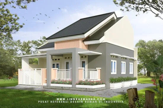 Detail Gambar Rumah Satu Lantai Di Sudut Jalan Nomer 20