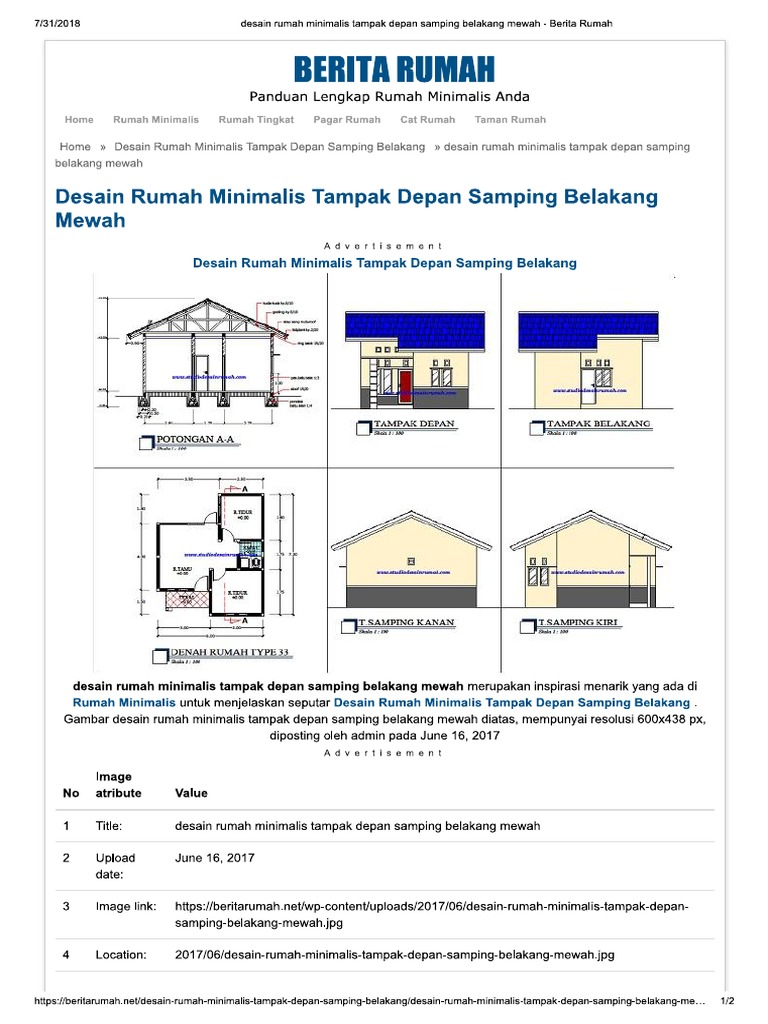 Detail Gambar Rumah Tampak Depan Dan Samping Nomer 26