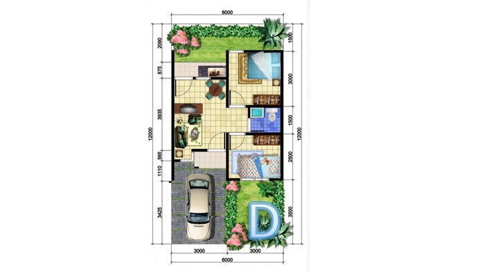 Detail Gambar Rumah Tipe 36 Gambar 3 Dimensi Nomer 8