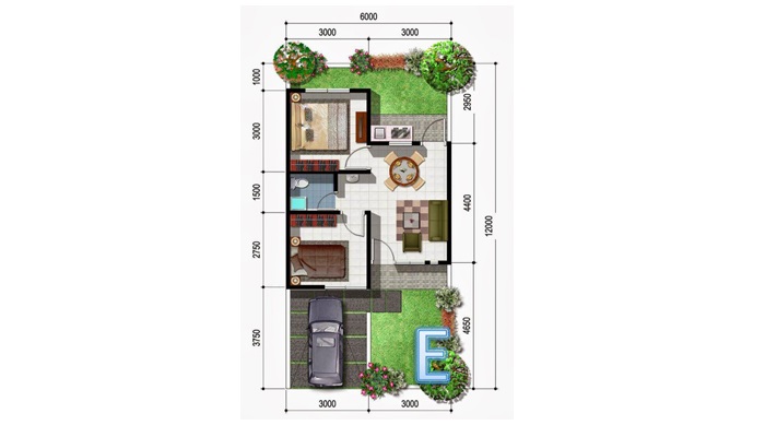 Detail Gambar Rumah Tipe 36 Gambar 3 Dimensi Nomer 33