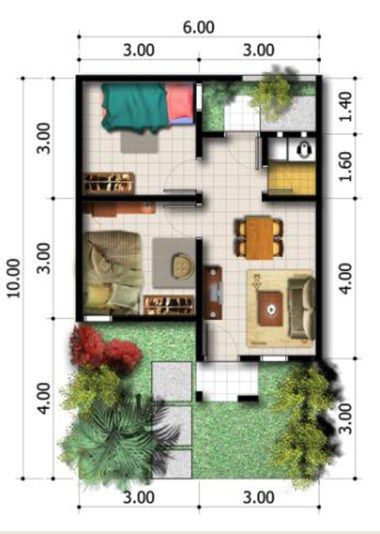 Detail Gambar Rumah Tipe 36 Gambar Pohon3d Nomer 24