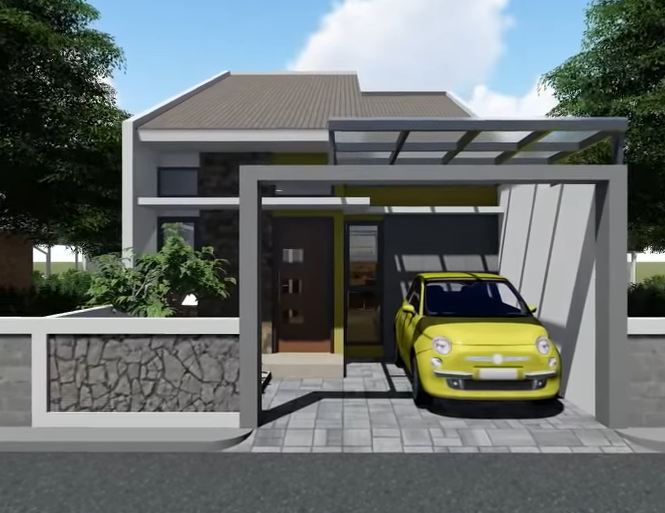 Detail Gambar Rumah Tipe 36 Latar Perumahan 3d Nomer 25