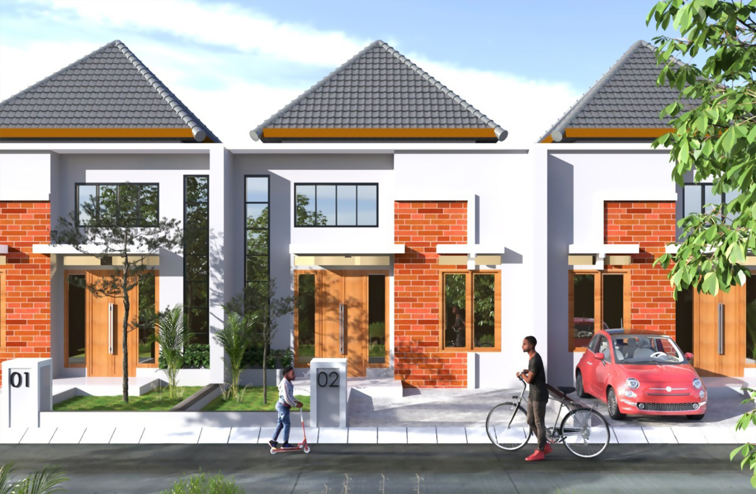 Detail Gambar Rumah Tipe 36 Latar Pohon 3d Nomer 49