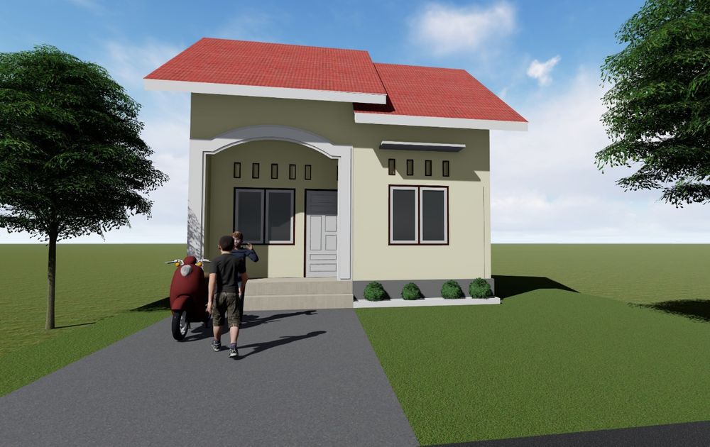 Detail Gambar Rumah Tipe 36 Rumput Animasi Nomer 40