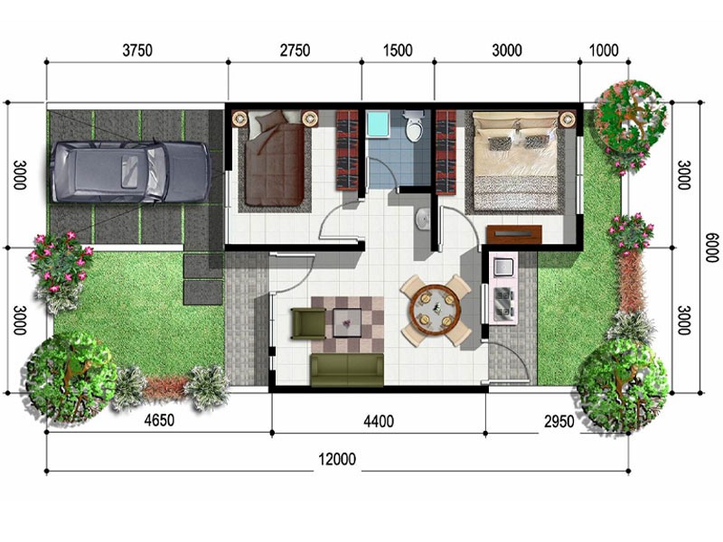 Detail Gambar Rumah Tipe 46 Nomer 47