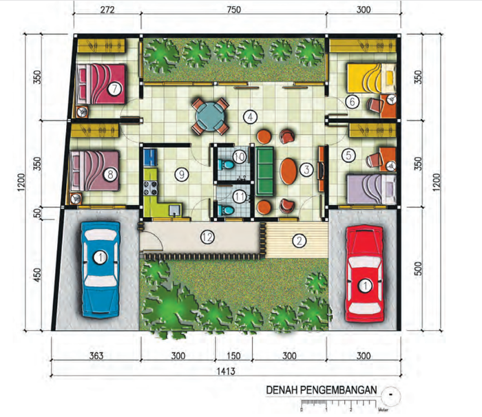 Detail Gambar Rumah Tipe 46 Nomer 7