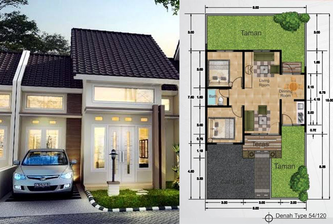 Detail Gambar Rumah Type 54 Nomer 4