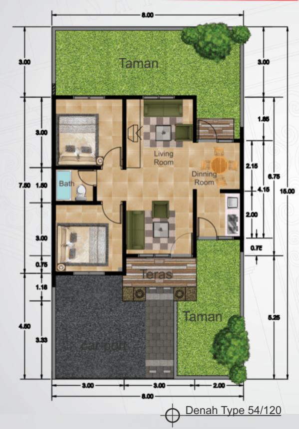 Detail Gambar Rumah Type 54 Nomer 29