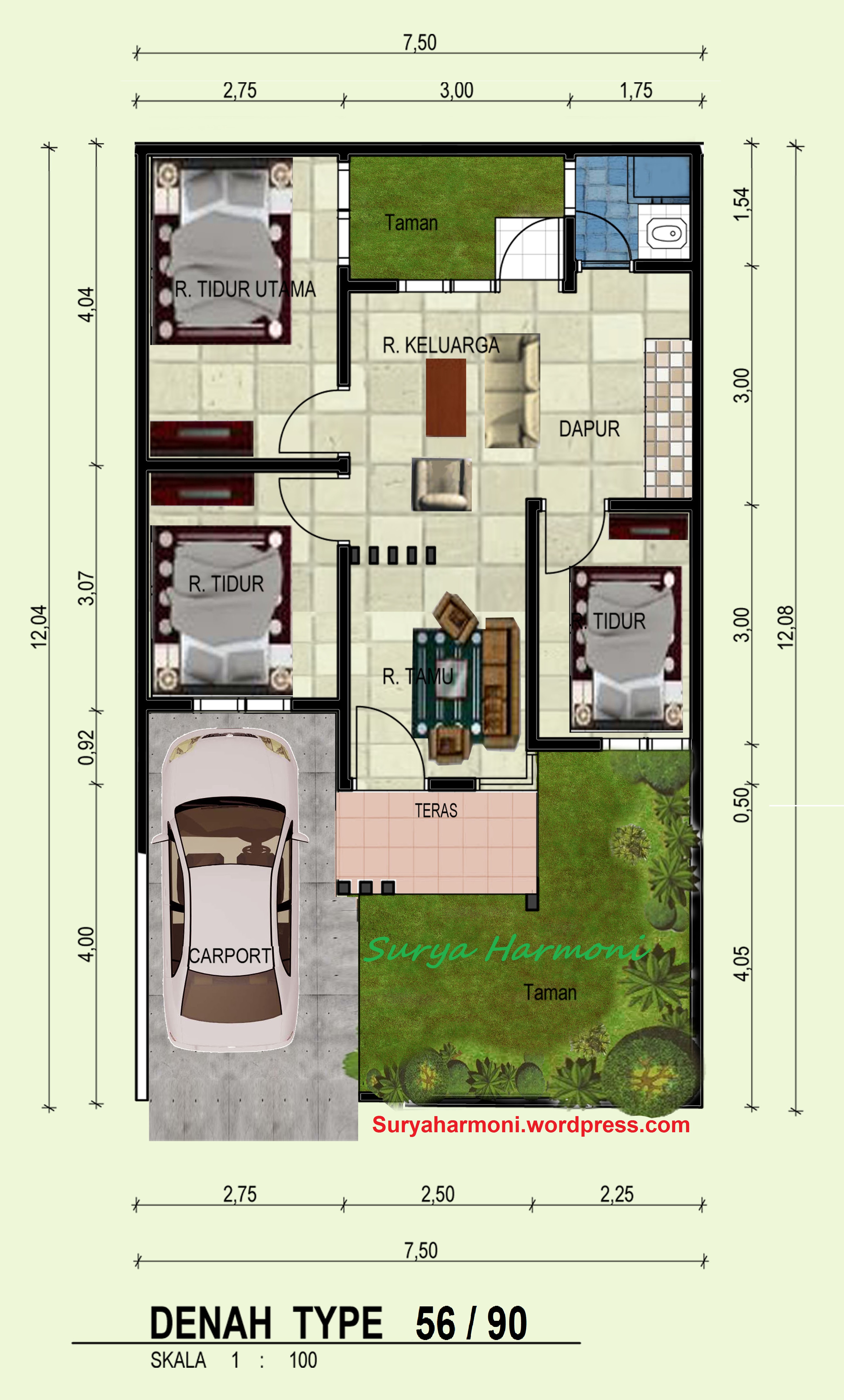 Detail Gambar Rumah Type 54 Nomer 41