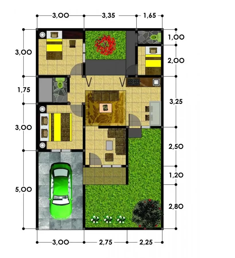 Detail Gambar Rumah Type 54 Pagar Minimalis Nomer 49