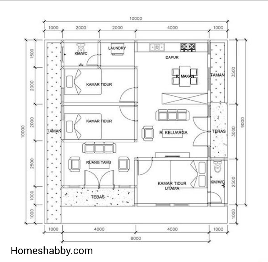 Detail Gambar Rumah Ukuran 10x10 Nomer 51