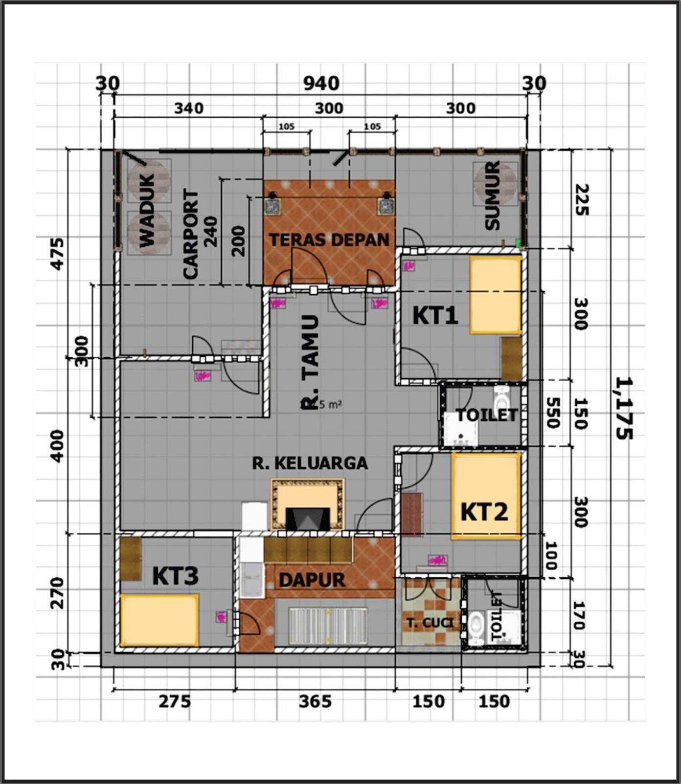 Detail Gambar Rumah Ukuran 10x12 Nomer 23