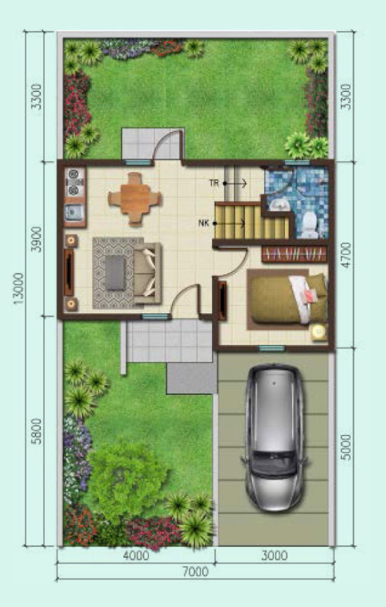 Detail Gambar Rumah Ukuran 4x5 Nomer 45