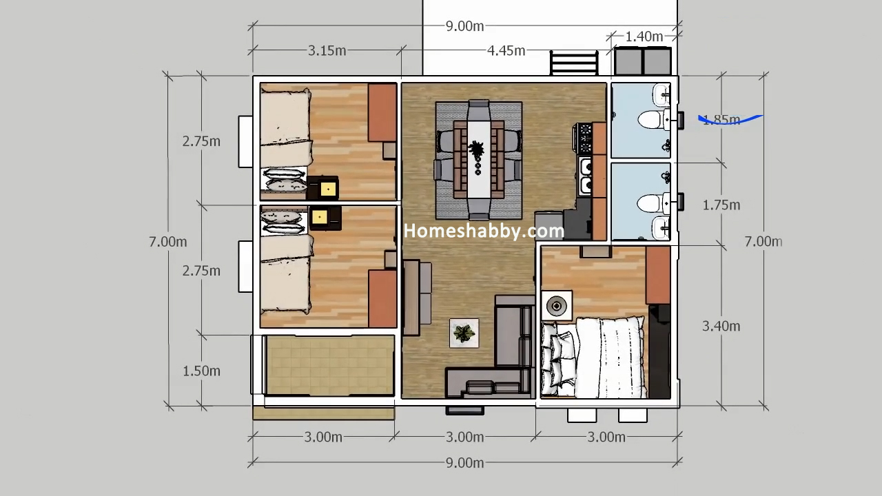 Detail Gambar Rumah Ukuran 5 9 Nomer 50