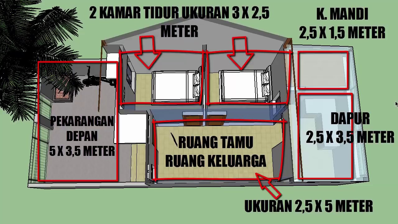 Detail Gambar Rumah Ukuran 5 Kali 12 Nomer 44