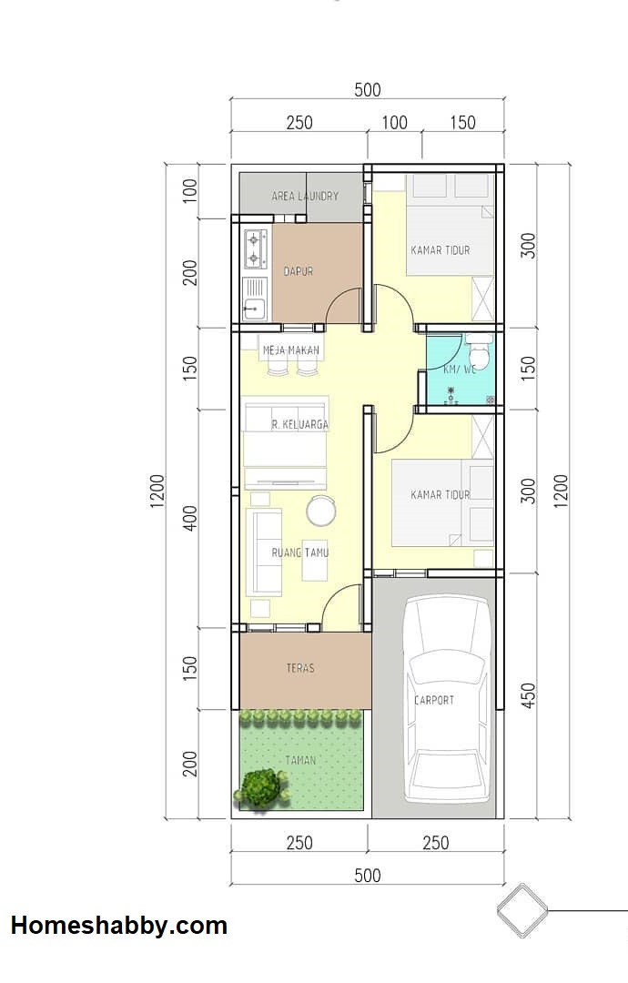 Detail Gambar Rumah Ukuran 5 Kali 12 Nomer 9