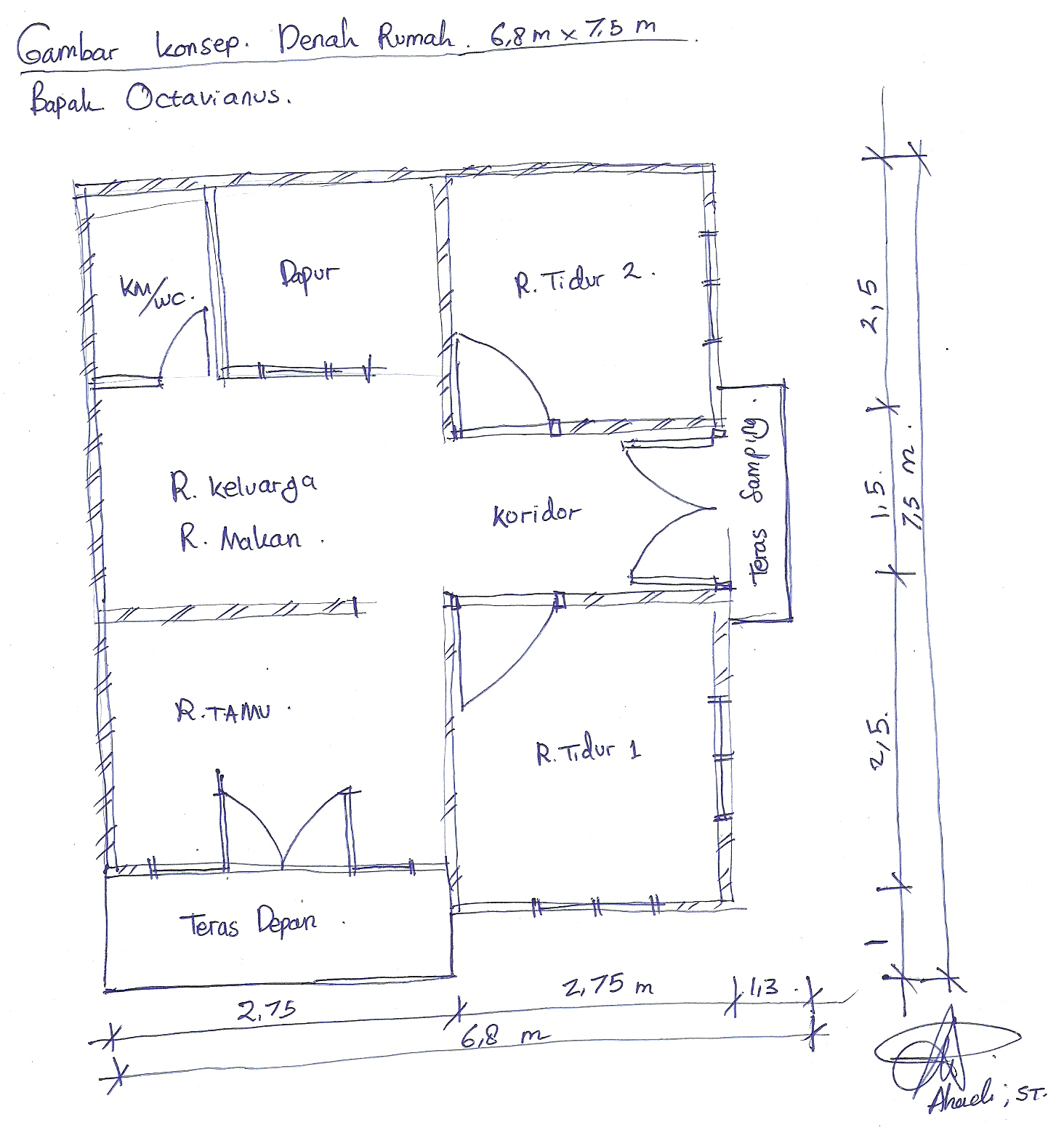 Detail Gambar Rumah Ukuran 6x7 Nomer 12