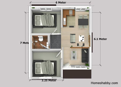 Detail Gambar Rumah Ukuran 6x7 Meter Nomer 30