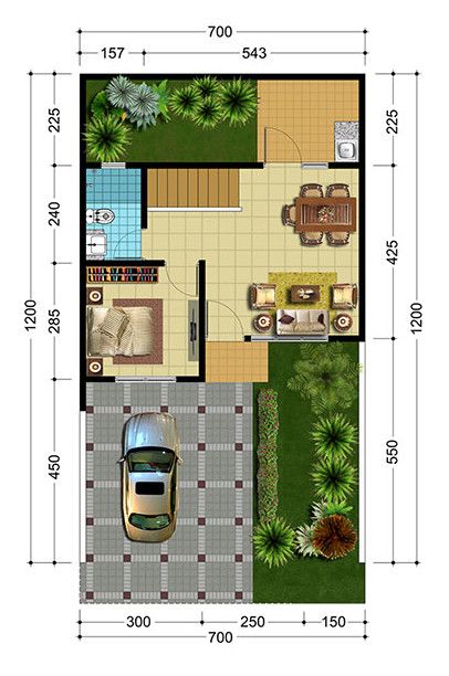 Detail Gambar Rumah Ukuran 7x12 Nomer 43