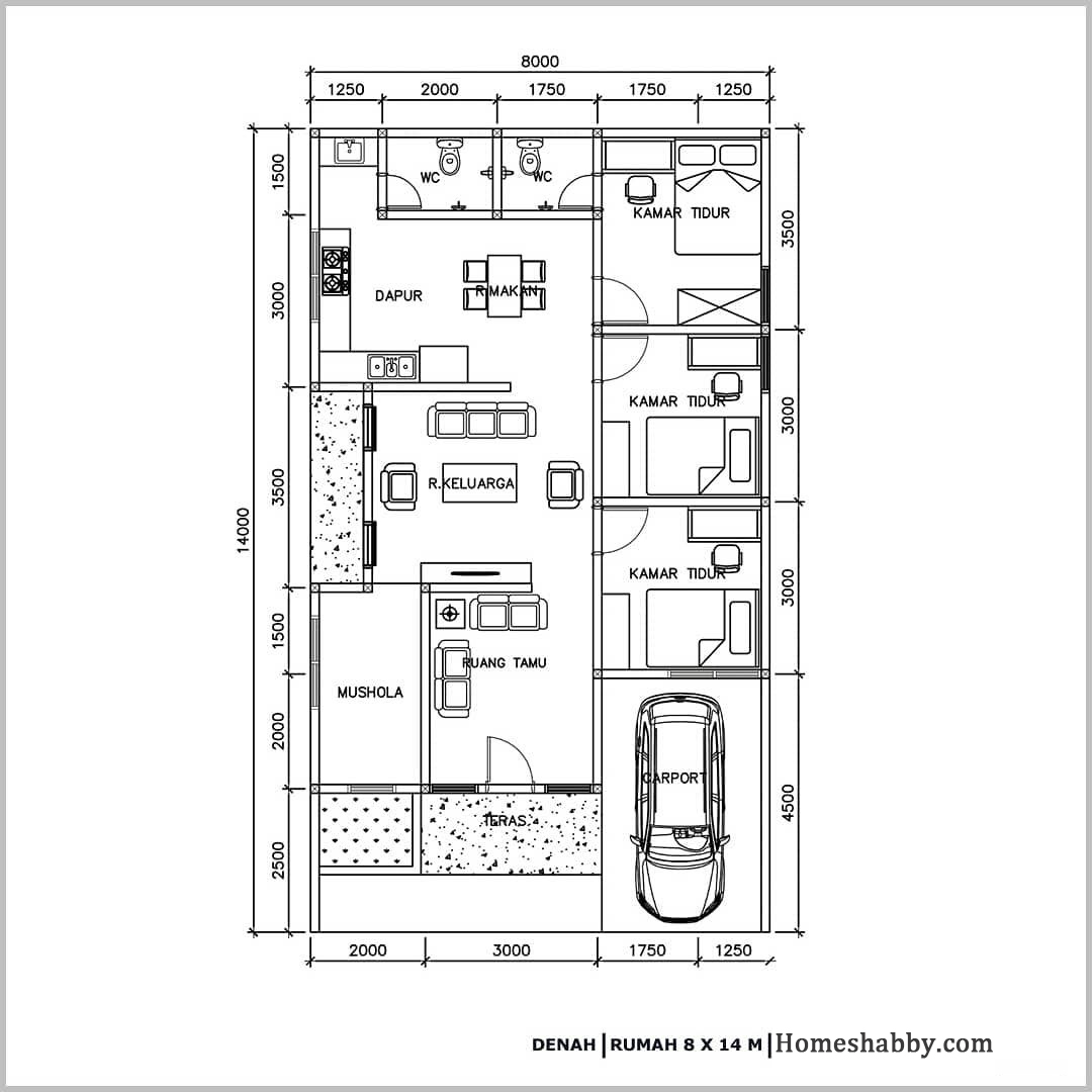 Detail Gambar Rumah Ukuran 8x14 Nomer 37