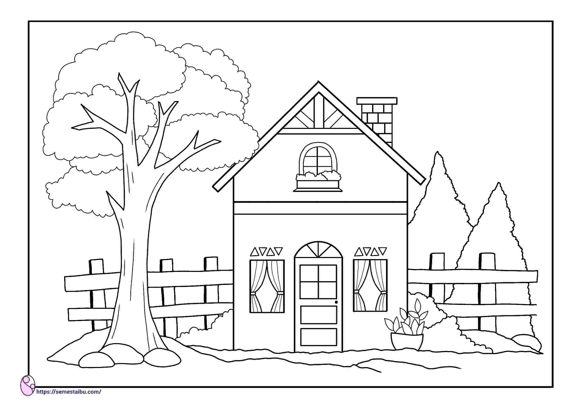 Detail Gambar Rumah Untuk Mewarnai Anak Tk Koleksi Nomer 6