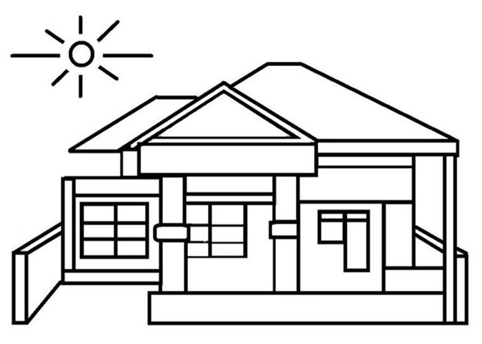 Gambar Rumah Yang Belum Diwarnai