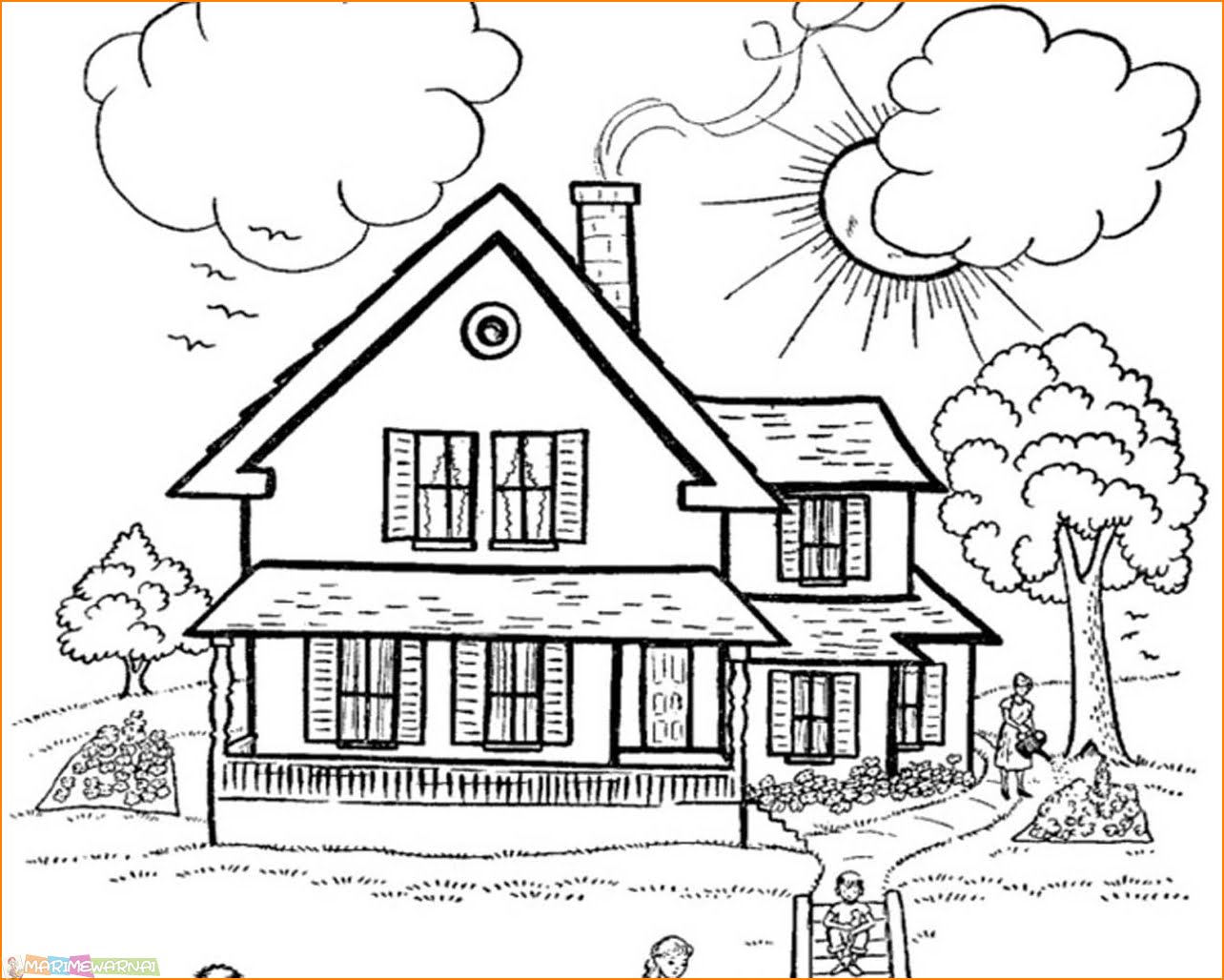 Gambar Rumah Belum Diwarnai Terbaru vrogue.co