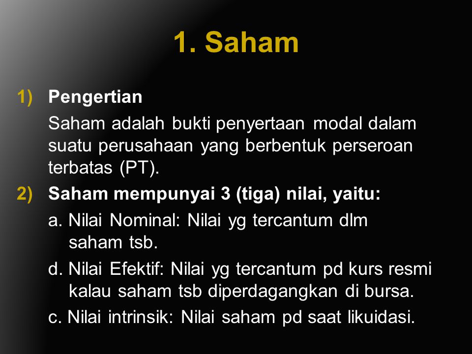 Detail Gambar Saham Materi Ekonomi Kelas X Nomer 44